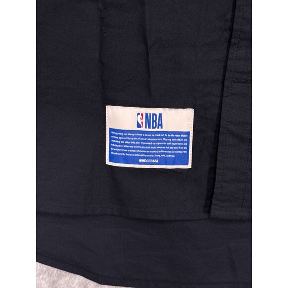 NBA x WIND AND SEA Shirt Large Men San Antonio Spurs Oversized Oxford Made Japan - Picture 7 of 10